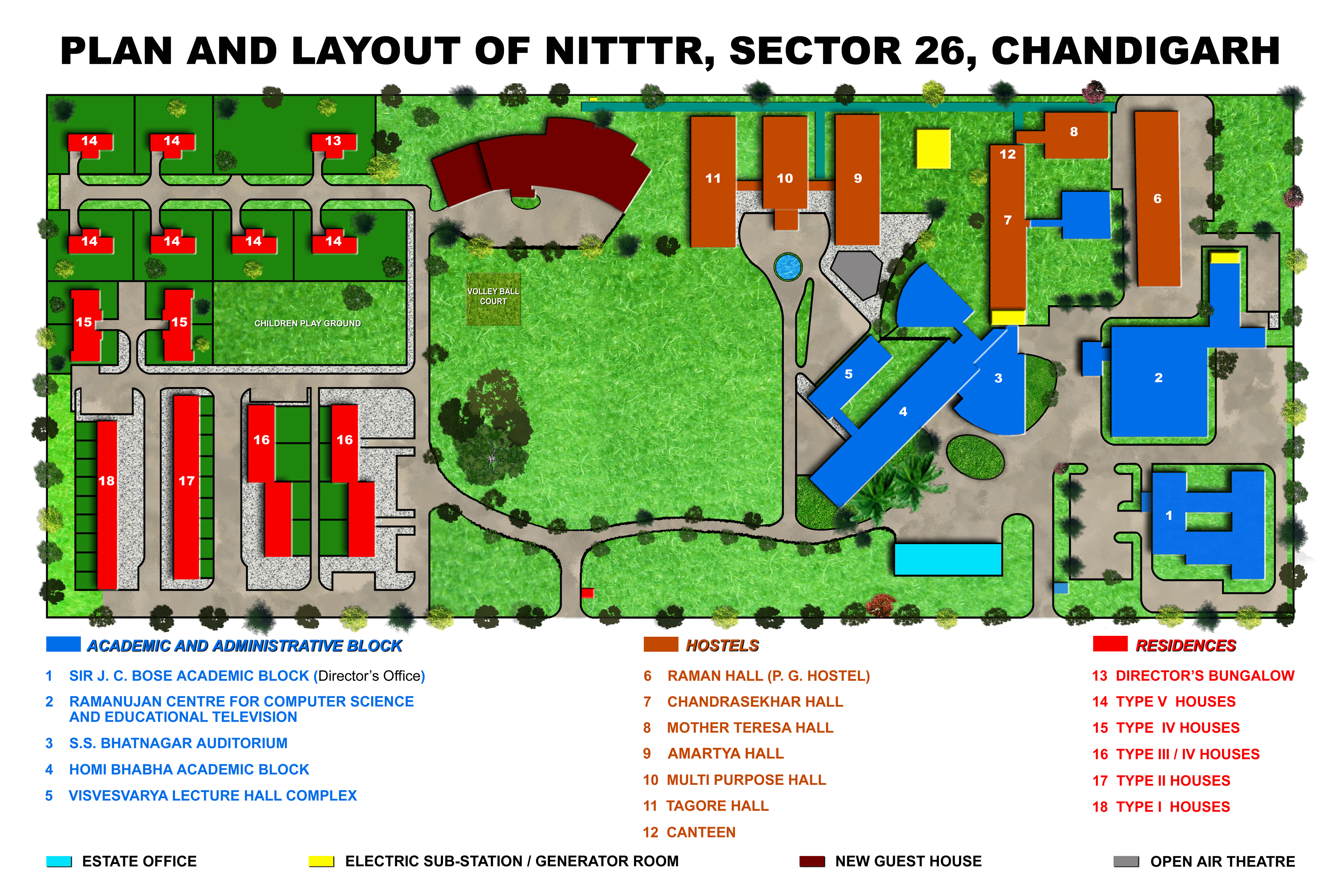 Plan & Layout of NITTTR Chandigarh