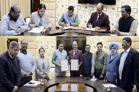 MOU signing between NITTTTR Chandigarh and NIT Uttarakhand on 23/1/2023