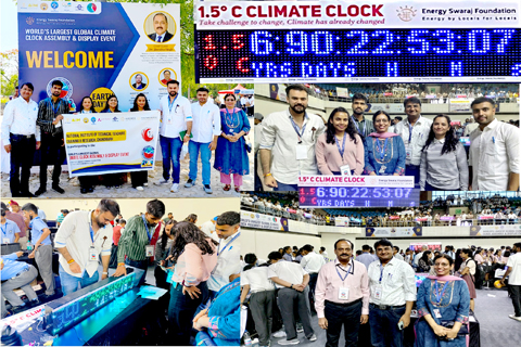 ME students and Faculty of NITTTR Chandigarh are taking part in World's Largest Global Climate Clock Assembly and Display Event at New Delhi on 22nd April,2023