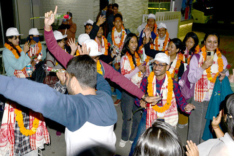 Welcoming students of Silchar, Assam